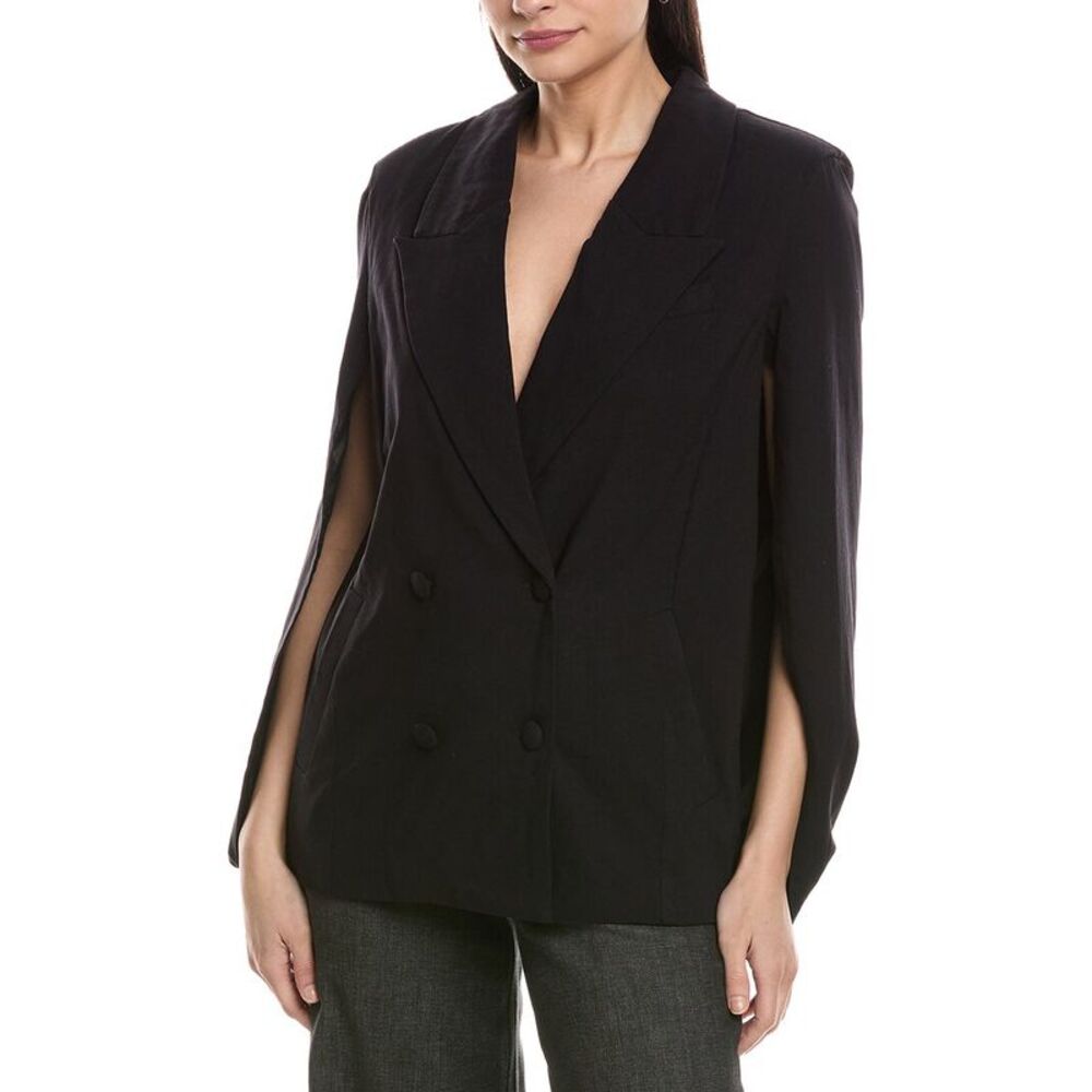 Weworewhat Womens  Cape Blazer, Black